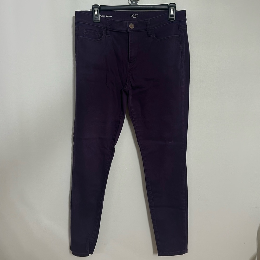 Loft Purple Super Skinny Pants